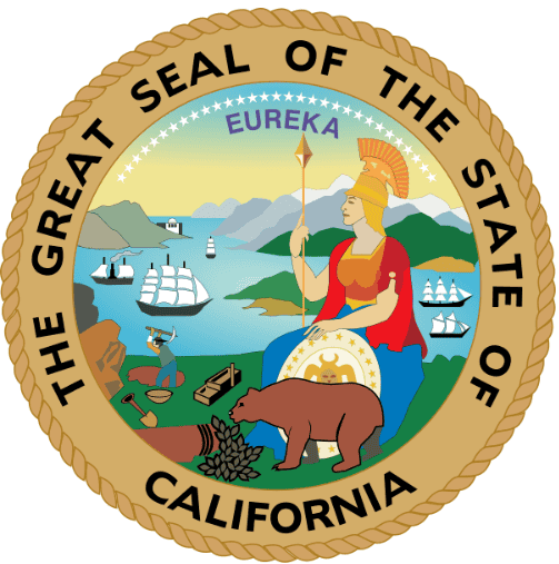 Seal of the State of California.
