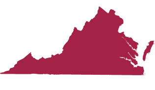 Silhouette of State of Virginia