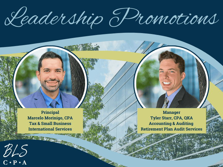 BLS CPAs Announces 2025 Leadership Promotions