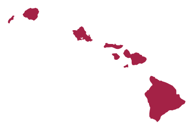 Silhouette of the State of Hawaii 