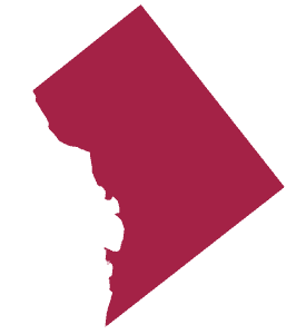 Silhouette of the District of Columbia, Washington D.C.