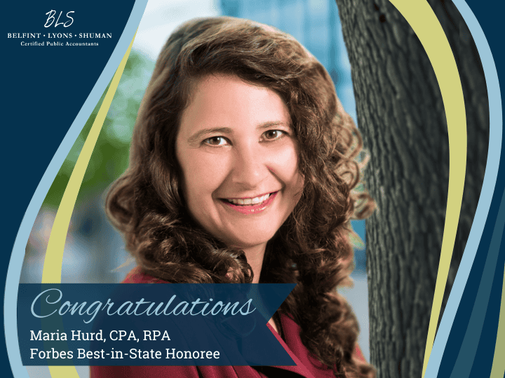 Maria Hurd, CPA, RPA Recognized on Forbes’ List of America’s Best-In-State CPAs