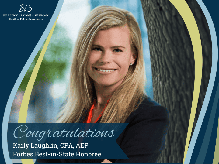 BLS Shareholder Karly Laughlin, CPA, AEP Recognized on Forbes’ Best-In-State CPAs List